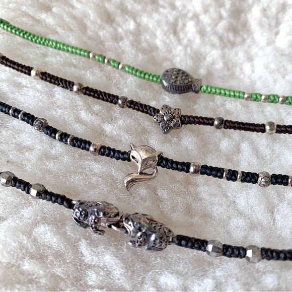 MOVING SALE❗️925 silver charm & woven bracelets (handmade) - Picture 2 of 3